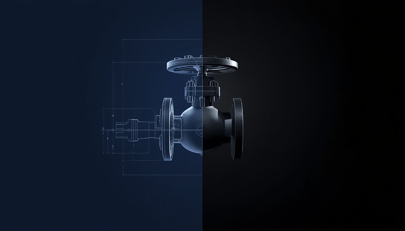 Industries and Applications– Transforming Visions into Reality 4 3D CAD wireframe to photorealistic render conversion of industrial valve Tridum Vista 360